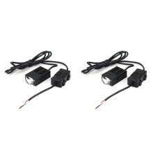 2X Phare LED Universel pour Voiture de 1,5 Pouce, Feu Antibrouillard, Double Lumière Blanche et Jaune