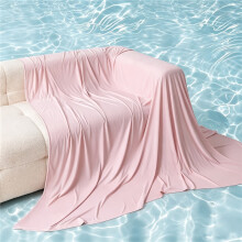 (pink color, 150*230cm) 1pc Cooling Sleep Cover Blanket, Skin-Friendly Polyester Fiber and Spandex, Dual Use as Bed Sheet, Feels Cool to Touch,