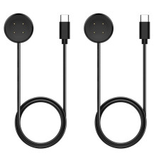 2X Type-C Charger Cable for Pixel Watch 2, Magnetic Charging Cable Cord for Pixel Watch 2 Smartwatch Black