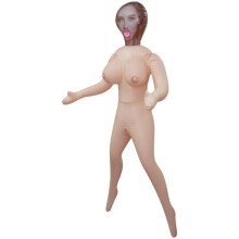 NMC Hussy Standing Pose 3-Opening Brunette Inflatable Sex Doll