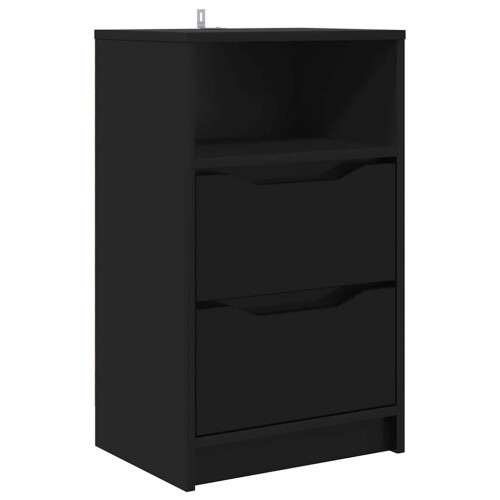 VidaXL vidaXL Bedside Table Black 40 x 30 x 467 cm Engineered Wood 1
