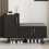 Black Shoe Storage Cabinet – 100x34x69cm 1