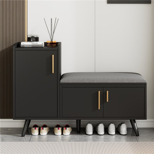 Black Shoe Storage Cabinet – 100x34x69cm