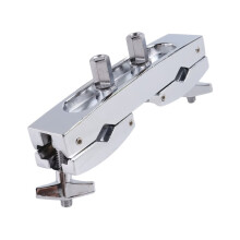 4X Morsetto per Batteria Supporto per Supporto per Piatti Multi-Morsetto Argento un 2 Fori per Batteria, Piatti, Parti Musicali, Accessorio per