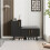 Black Shoe Storage Cabinet – 100x34x69cm 5