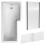 Balterley L Shape 1700x850 Shower Bath Set - Front Panel & Black Fixed Return Screen, Right Hand 1