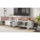 (White, Particle Board) White 75-inch TV Stand – Modern Lowboard Console 15
