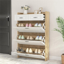 Narrow Shoe Rack Cabinet 80x23.5x131cm White