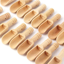 50PCS Wooden Spoons Coffee Wooden Spoon Bath Salt Spoon Wooden Candy Spoon Laundry Detergent Spoon Set Baby