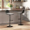 Lot de 2 tabourets de bar en similicuir avec dossier, noirs 4
