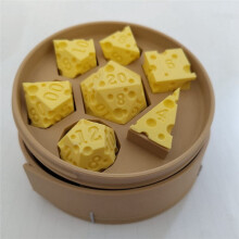 Irregular Cheese Dice Box Ornament Party Props Board Game Portable Dice Game for Kid Adult Family Gathering