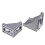 50 Pièces Équerres D'Angle 4040 Aluminium Argent 40x40 1