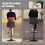 Lot de 2 tabourets de bar en similicuir avec dossier, noirs 6