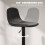 Lot de 2 tabourets de bar en similicuir avec dossier, noirs 7