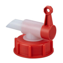 2 Grifos de Salida AH 23/61HF para Bidones de 20 L y 30 L con Rosca DIN51 Exterior de 54,8 mm, Caño de Grifo Vertedor Apto para Alimentos de 23 mm 2