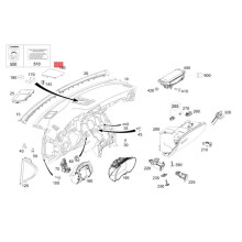 For C GLC W205 W253 2015-2021 Loudspeaker Cover Net Instrument Panel Horn Centre 2056801607