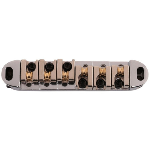Roller Saddle Bridge with Posts and Spanner For Electric Guitar Silver