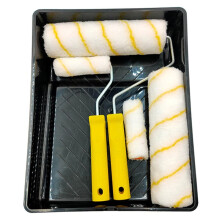 Paint Roller Kit , Paint Rollers, Brushes & Paint Tray, House Painting Supplies, High Absorbency, Washable, Reusable