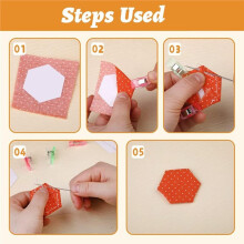 600 Plantillas de Papel Hexagonal para Patchwork, 6 Tamaños de Papeles de Acolchado Blancos para Costura y Manualidades DIY