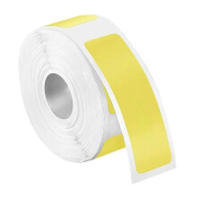 Dedicated Cable Label Rolls for B18 N1, Waterproof White & Colorful Self-Adhesive Thermal Sticker Tape, Assorted Yellow