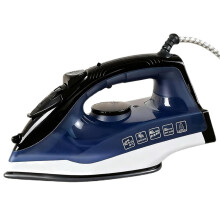Electric Steam Iron with Teflon Soleplate, Vertical Garment Steamer, Steam Jet, Adjustable Temperature Control, Auto Shut-Off