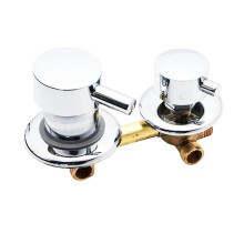 2 Ways Water Outlet Screw Thread Center Distance 10cm Mixing Valve Brass Bathroom Shower Mixer Faucet Tap Cabin