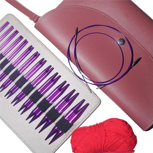 Interchangeable Knitting Needles Set- for Beginners & Advanced Knit Sweater Sock, Blanket