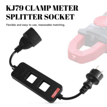 För KJ79-Serien EU-Linje Splitter 10X, 15A MAX med Spänningsprovhål Clamp Meter Splitter Kontakt EU-Plugg
