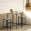 Ensemble table de bar et 2 chaises grises 4