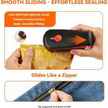 Bag Sealing Machine, 2-in-1 Heat Sealing Machine and Cutting Machine, Portable Chip Bag Sealing Machine