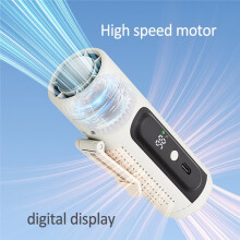 USB Rechargeable for Travel Fan High Battery Capacity 3-in-1 Handheld Neck Fan with 5 Levels Wind Speed Pocket Fan