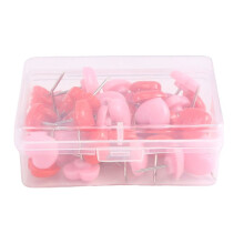 50 PCS Heart Push Pins, tablones de anuncios de color rojo Thumb Tacks, Cute tachuelas de pared decorativos para el hogar de corcho y la oficina