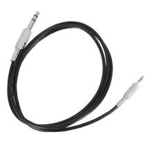 4,9Ft 3,5 mm 1/8 Inch Mannelijk Naar 6,35 mm 1/4 Inch Mannelijk TRS Stereo-Audiokabel, Warmzwart