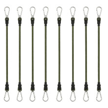 8-Piece Set of Heavy-Duty Outdoor Bungee Cords with Upgraded Carabiner Hooks - Suitable for Cargo, Bicycles, and More