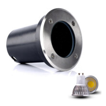 Lámpara de Pie LED GU10 para Exteriores, Foco de Suelo, Jardín, Camino, Lámpara Enterrada para Bombilla GU10 Redonda