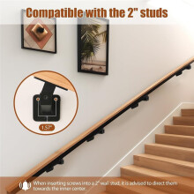 6pcs Adjustable Rotating Handrail Bracket, Modern Style Staircase Bracket, Suitable for Indoor or Outdoor Stairs