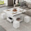Lift-Top Coffee Table with Wheels, White 5