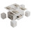 Lift-Top Coffee Table with Wheels, White 12