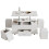 Lift-Top Coffee Table with Wheels, White 13