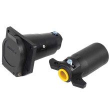 Connettore per Rimorchio Rotondo A 7 Pin, Adattatore per Cablaggio Maschio-Femmina, Kit di Connettori A 7 Vie per Semirimorchi RV