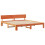 VidaXL vidaXL Bed Frame with Headboard Wax Brown 200 x 200 cm Solid Pine Wood 4