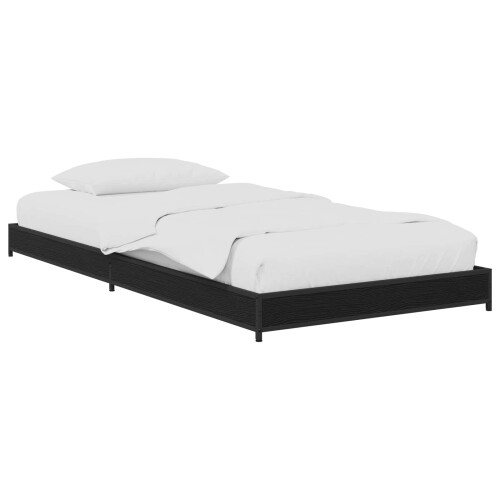 VidaXL vidaXL Bed Frame Black Oak 80 x 200 cm Engineered Wood