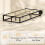 Homcom HOMCOM 12 Slats Metal Platform Bed Frame with Storage Bag, Black 3