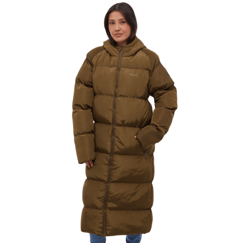 Bench (L, Dark Olive) Bench Womens Nella Longline Padded Jacket