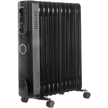 VonHaus Elektryczny Grzejnik Olejowy z Termostatem 2500W Czarny