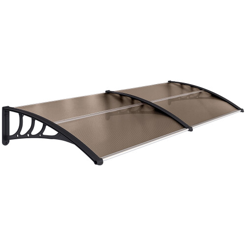 Outsunny Marquesina Exterior Marrón 195 x 75 x 23 cm