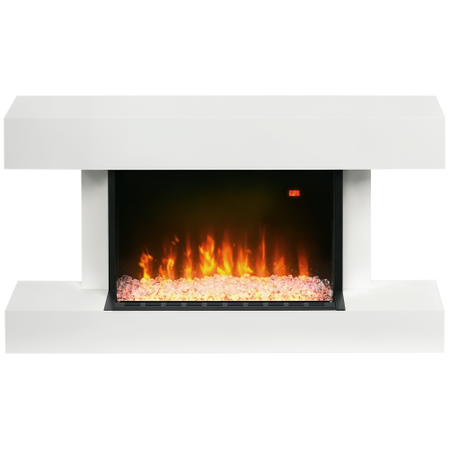 Homcom Chimenea Eléctrica Blanco 98 x 27 x 54.5 cm