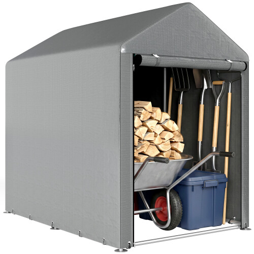 Outsunny Carpa para Herramienta Gris 120 x 179 x 165 cm