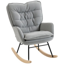 Silla Mecedora Gris 71 x 98.5 x 97 cm