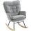 Homcom Silla Mecedora Gris 71 x 98.5 x 97 cm 1